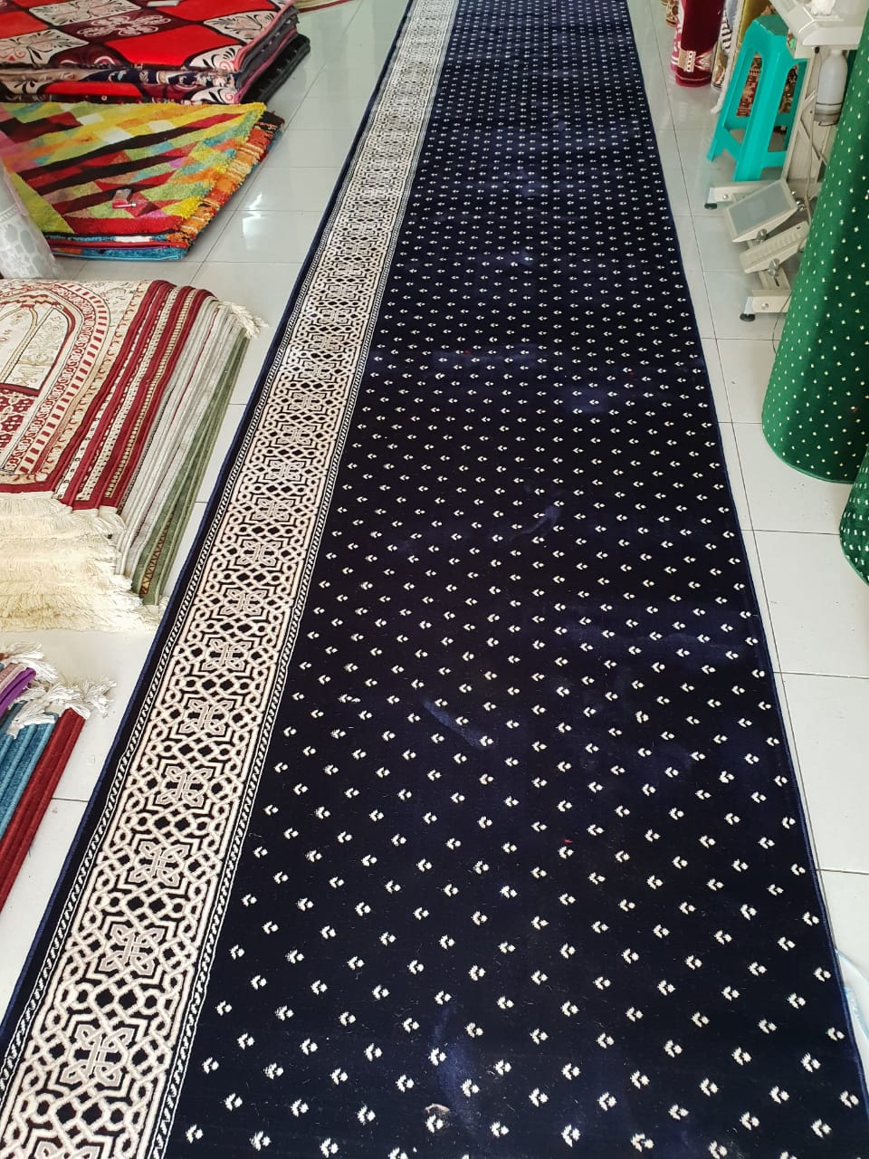 Karpet Masjid Mirac Biru Bintik Karpet Masjid Mirac Biru Bintik